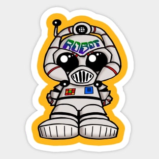 A cute robot. Sticker